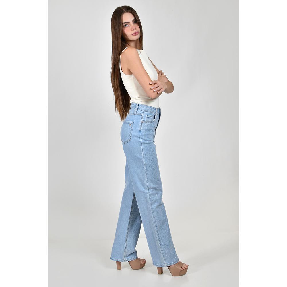 Jeans con pedreria Juvenil, 6847 (Azul claro) image number null