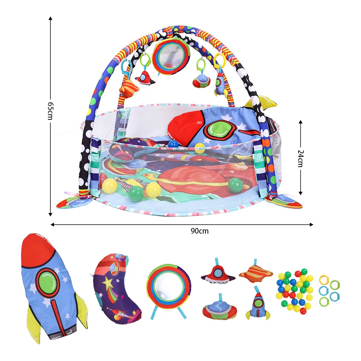 Gimnasio Beb&eacute; Tapete Interactivo Did&aacute;ctico Infantil Pelotas Espacio image number null