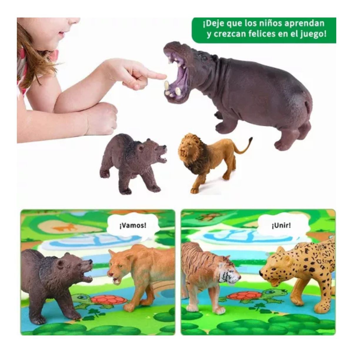 Juguetes Para Ni&ntilde;os, Juguetes De Animales Con Mapas 60 Pzs. image number null