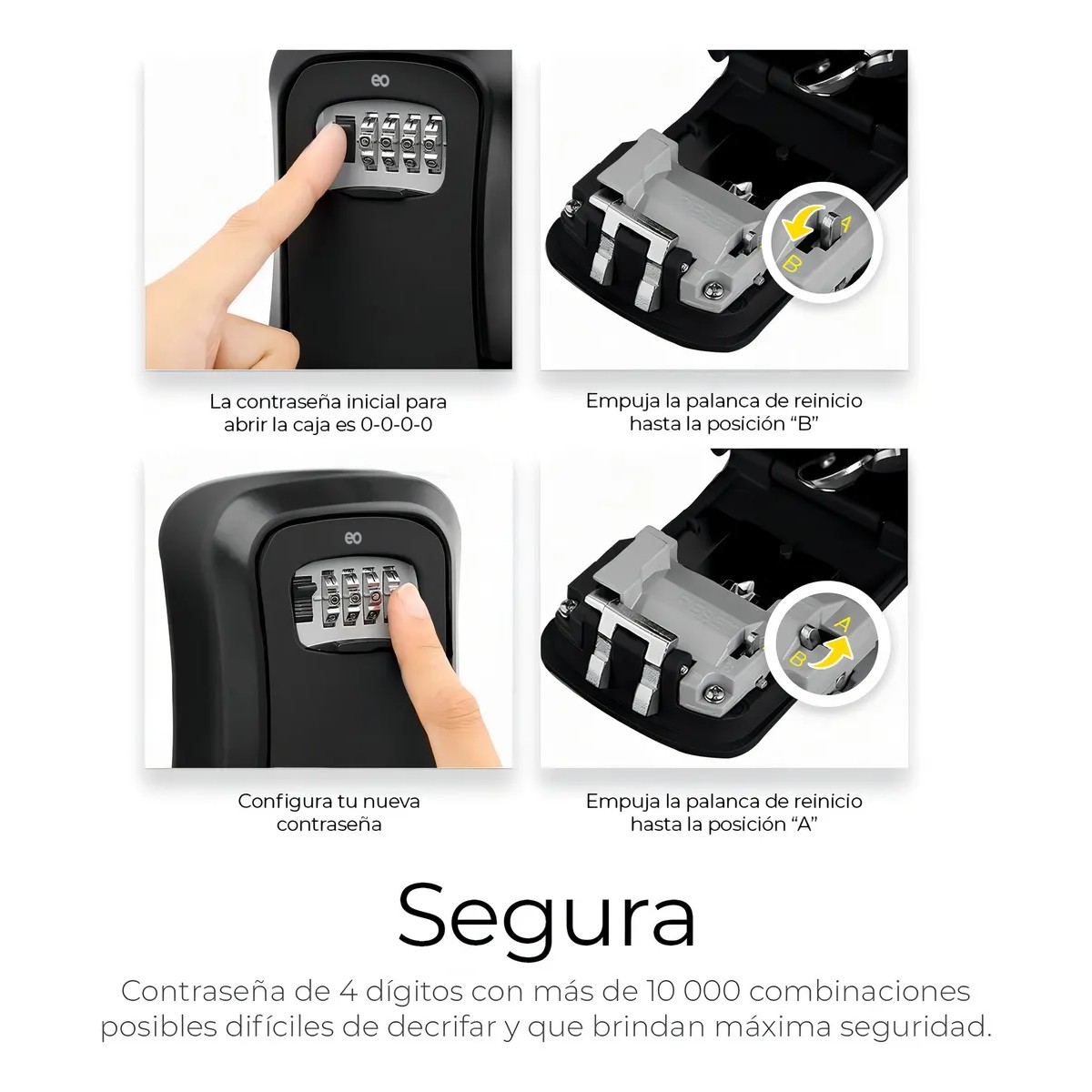 Caja Fuerte De Almacenamiento De Llaves Color Negro image number null