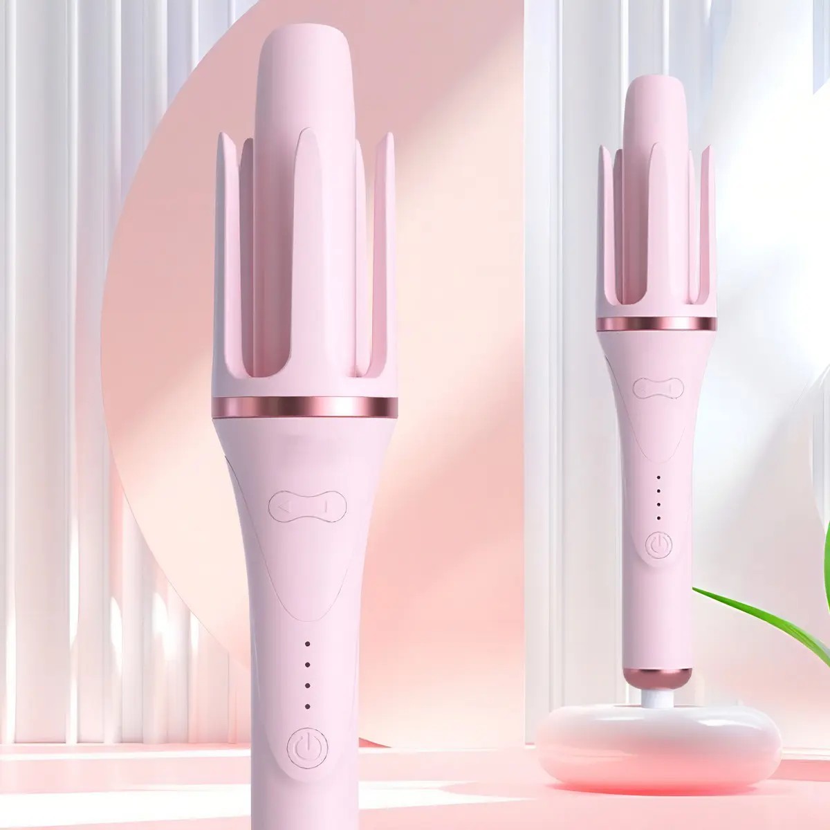 Rizadora Autom&aacute;tica con Cer&aacute;mica para Estilizar Cabello, 28 mm, Rosa image number null