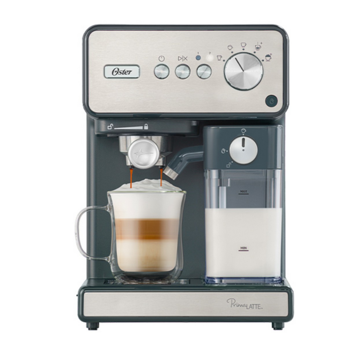 Oster Cafetera Autom&aacute;tica de Espresso, PrimaLatte, Acero Inoxidable, image number null