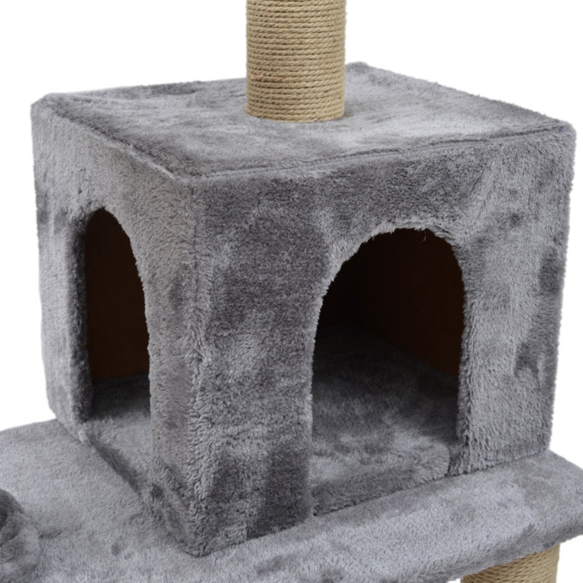 Torre para Gato 1.25 M, Centro de Juegos para Gatos Multinivel, Gris, Bluelander image number null