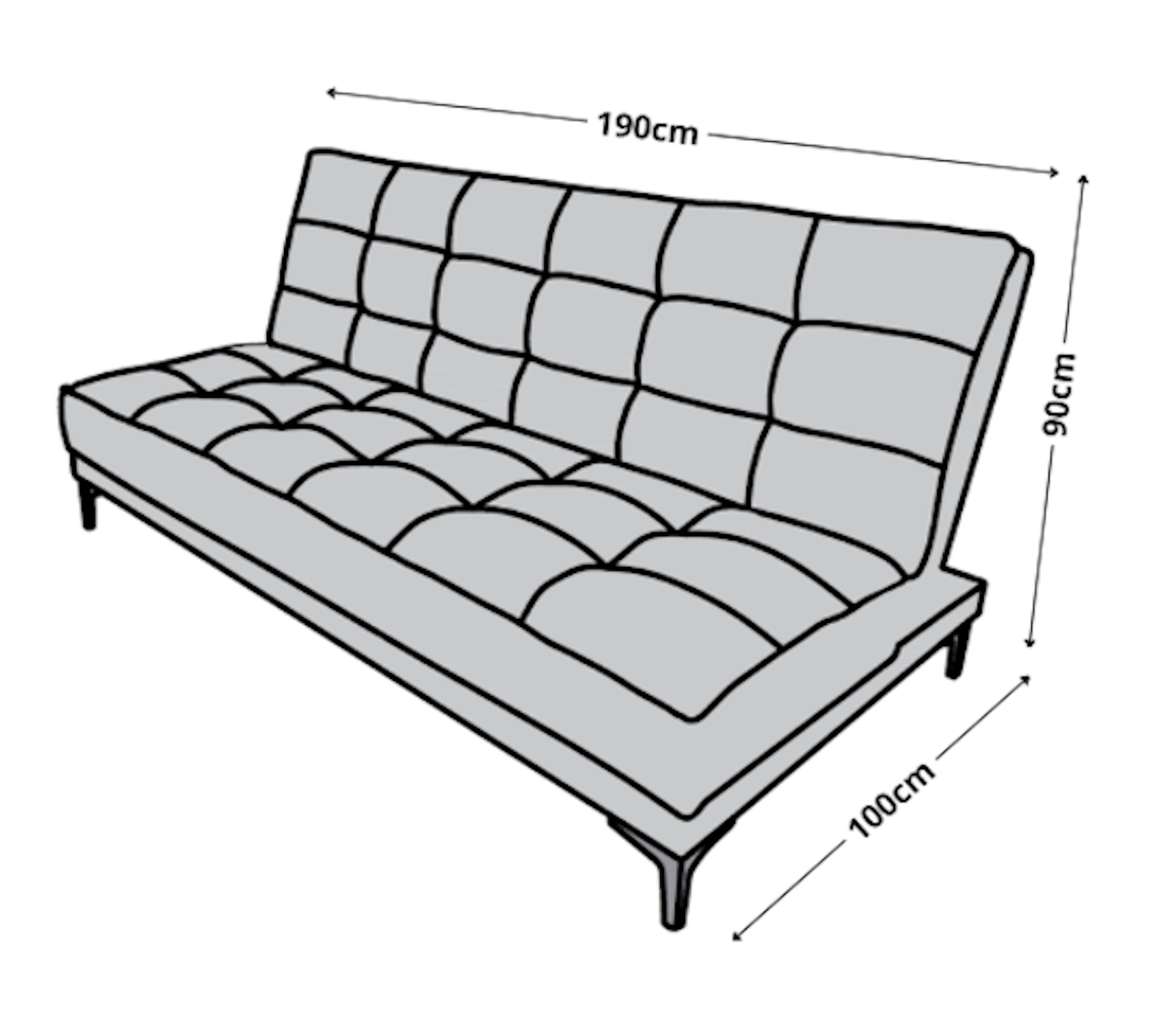 Sof&aacute; Cama Reclinable El Bazar Store Zeus Azul Marino Terciopelo Fut&oacute;n 3 posiciones Abotonado Sala image number null