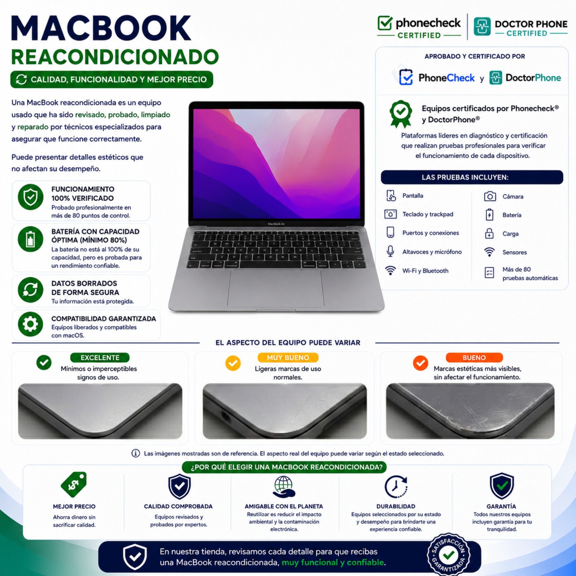 Apple MacBook Air 13.3&rdquo; A2337 M1 8GB 256GB &ndash; Reacondicionada image number null