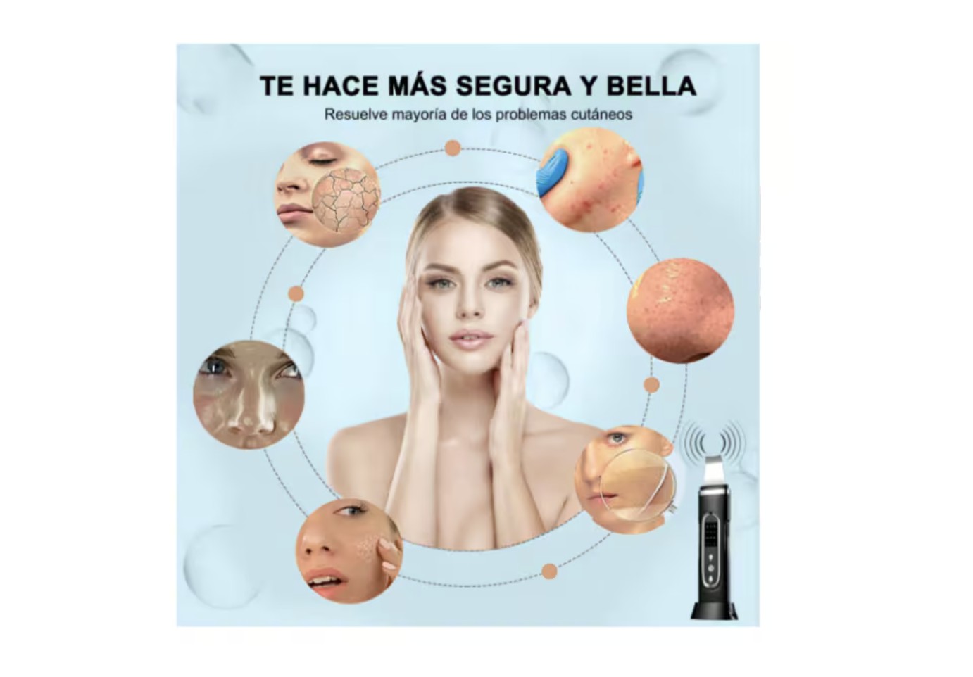 Limpiador Facial Ultras&oacute;nico Negro Carga Usb 4 Modos Profundos Modelo Negro image number null