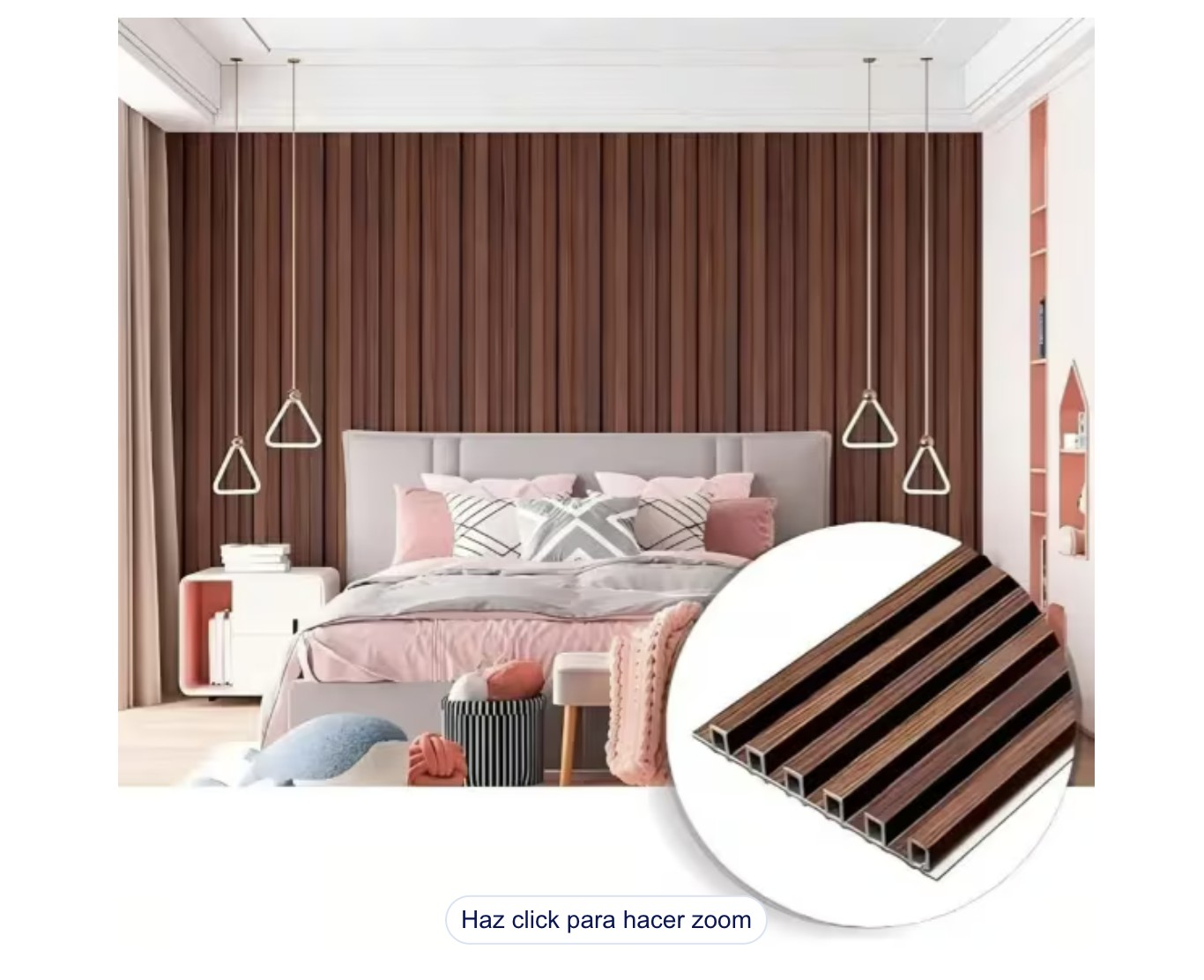 Lambr&iacute;n Decorativo Interior Wpc Modelo Nanmu image number null