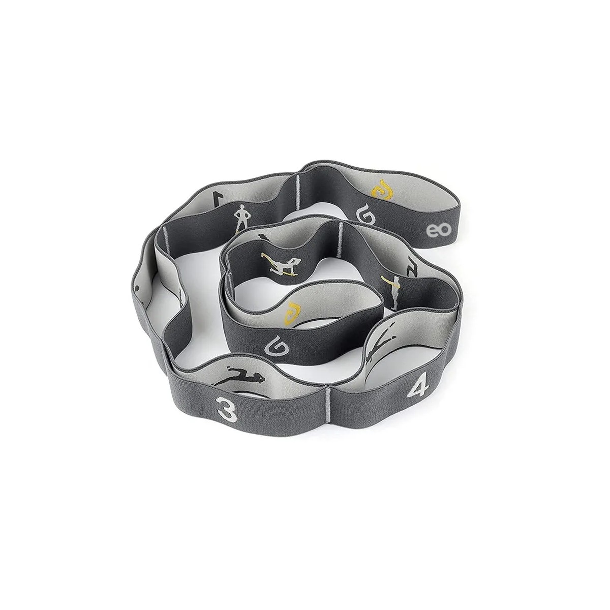 Banda De Estiramiento Yoga Elastica Liga Pilates Color Gris image number null