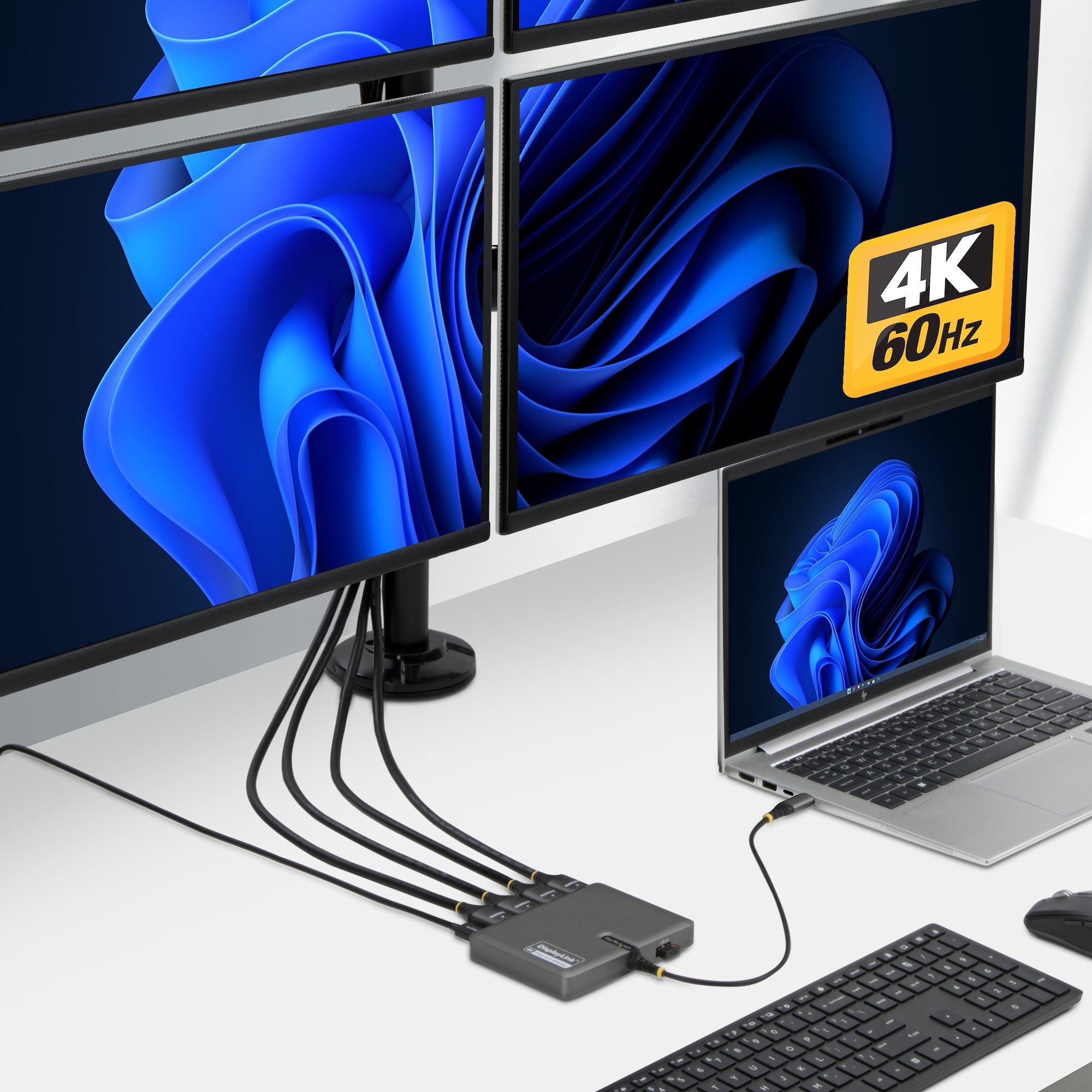 Adaptador StarTech.com USB-C a 4x HDMI 4K 60Hz con PD 140W image number null