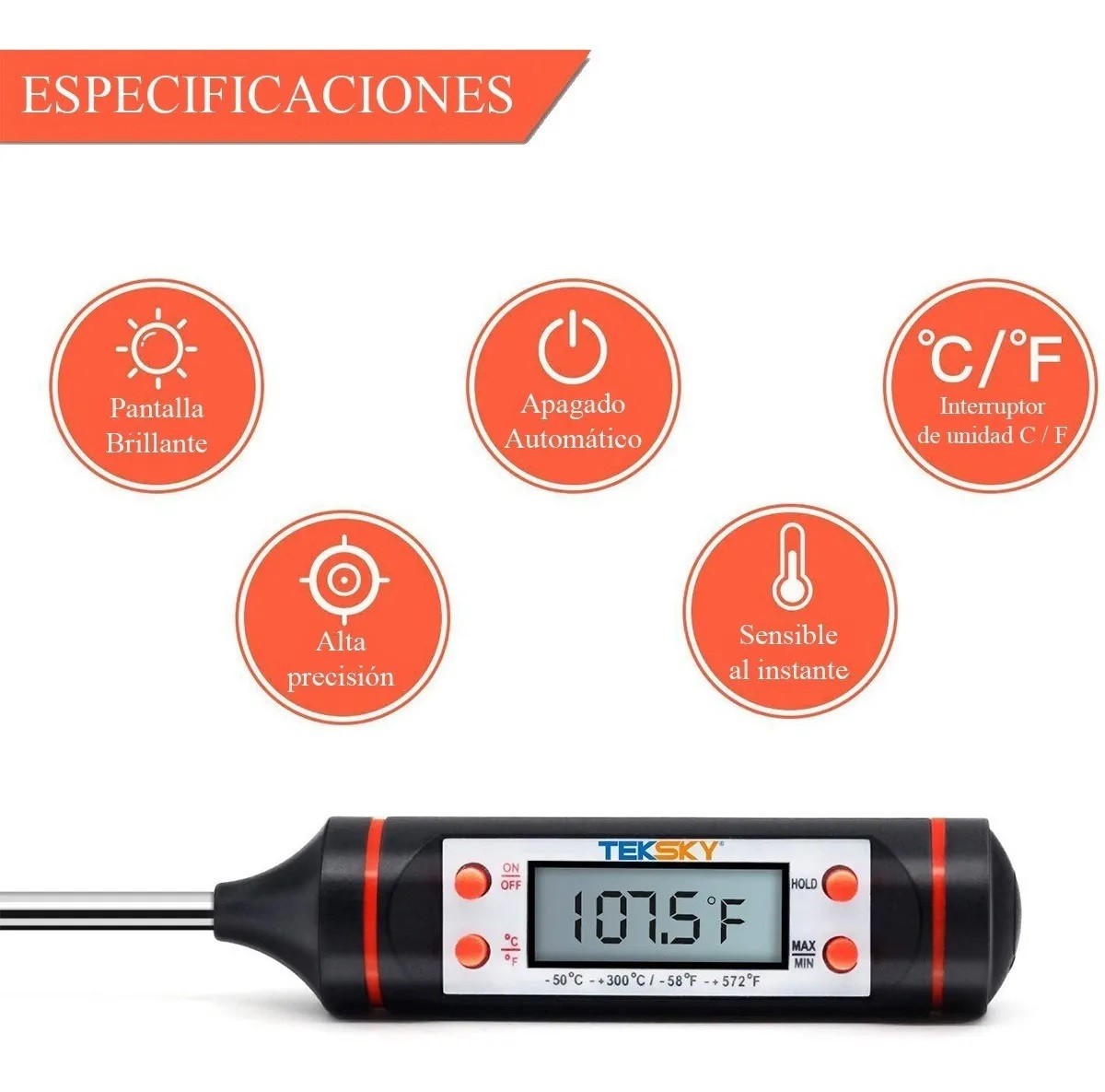 TERM&Oacute;METRO DE COCINA DIGITAL, PARA BARBACOA CARNE image number null