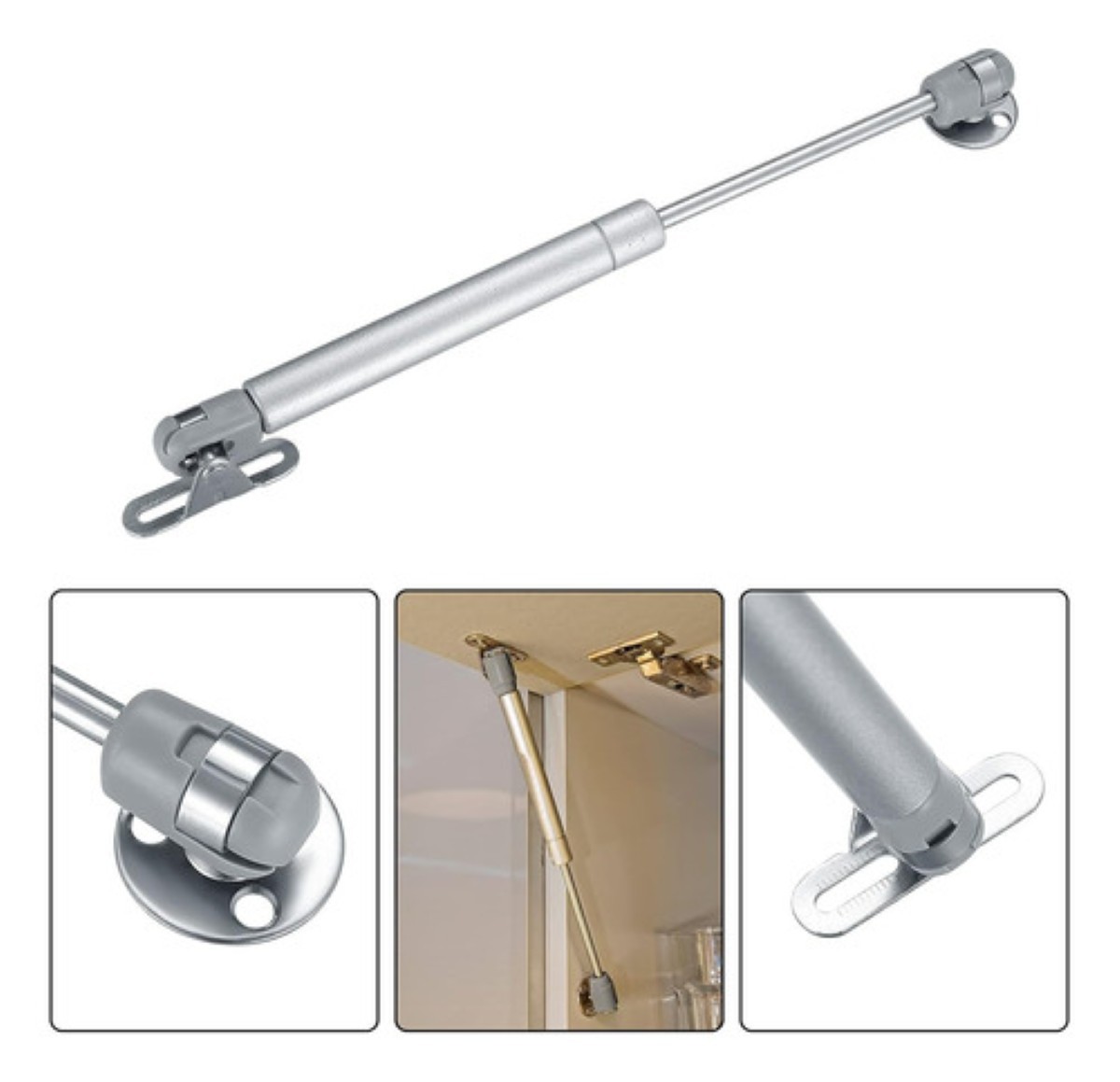 4 Pistones Amortiguador Gas Tope Puerta Para Alacena Cocinas PLATA 60N image number null