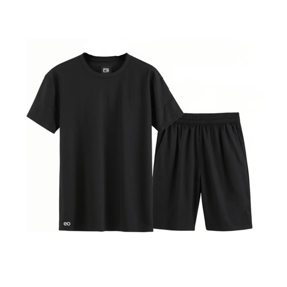 Conjunto De Playera Mangas Cortas Y Short Deportivo Hombre Negro Talla XXXL image number null