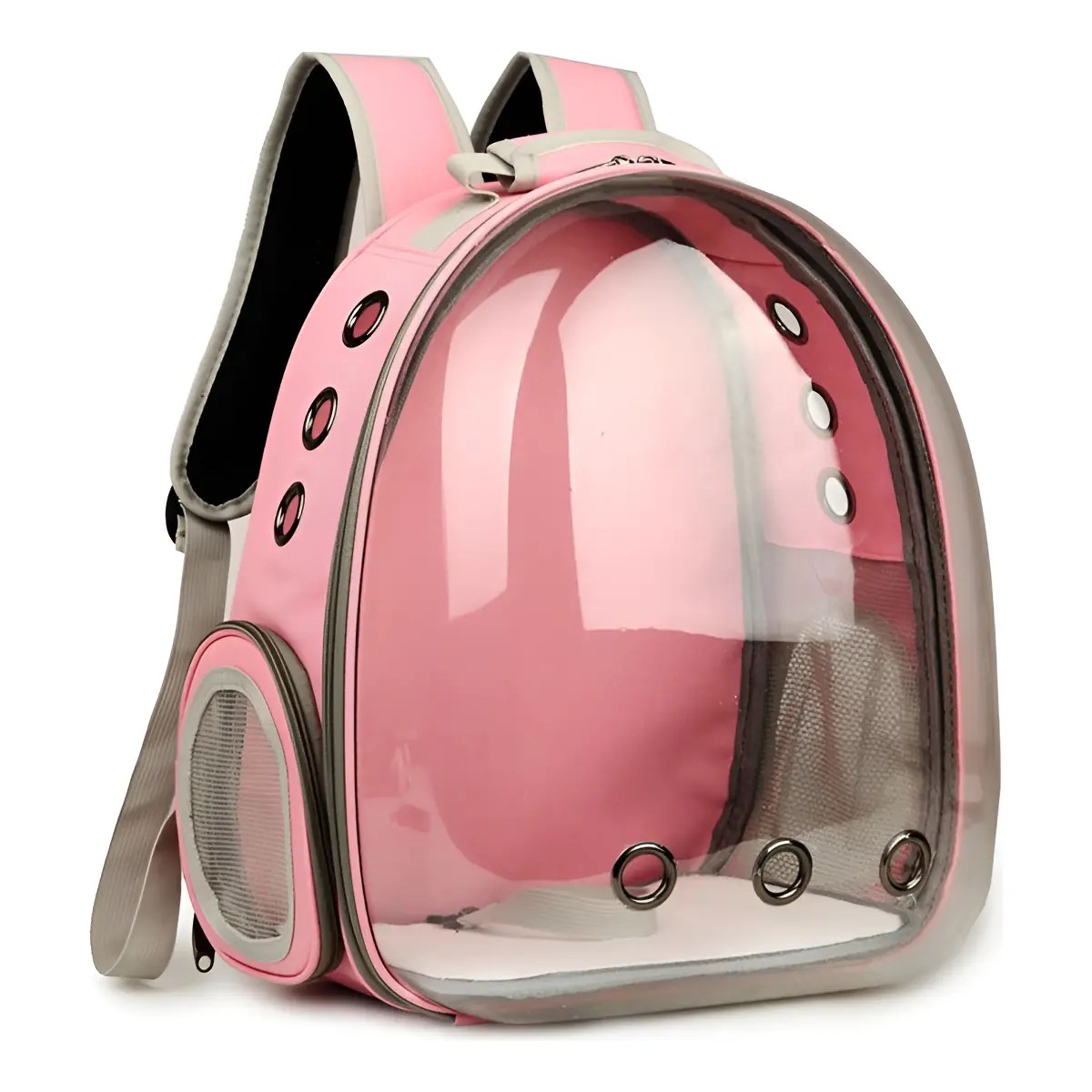 Mochila Back Pack Transportadora Gato Perro Mascota Peque&ntilde;a Rosa image number null