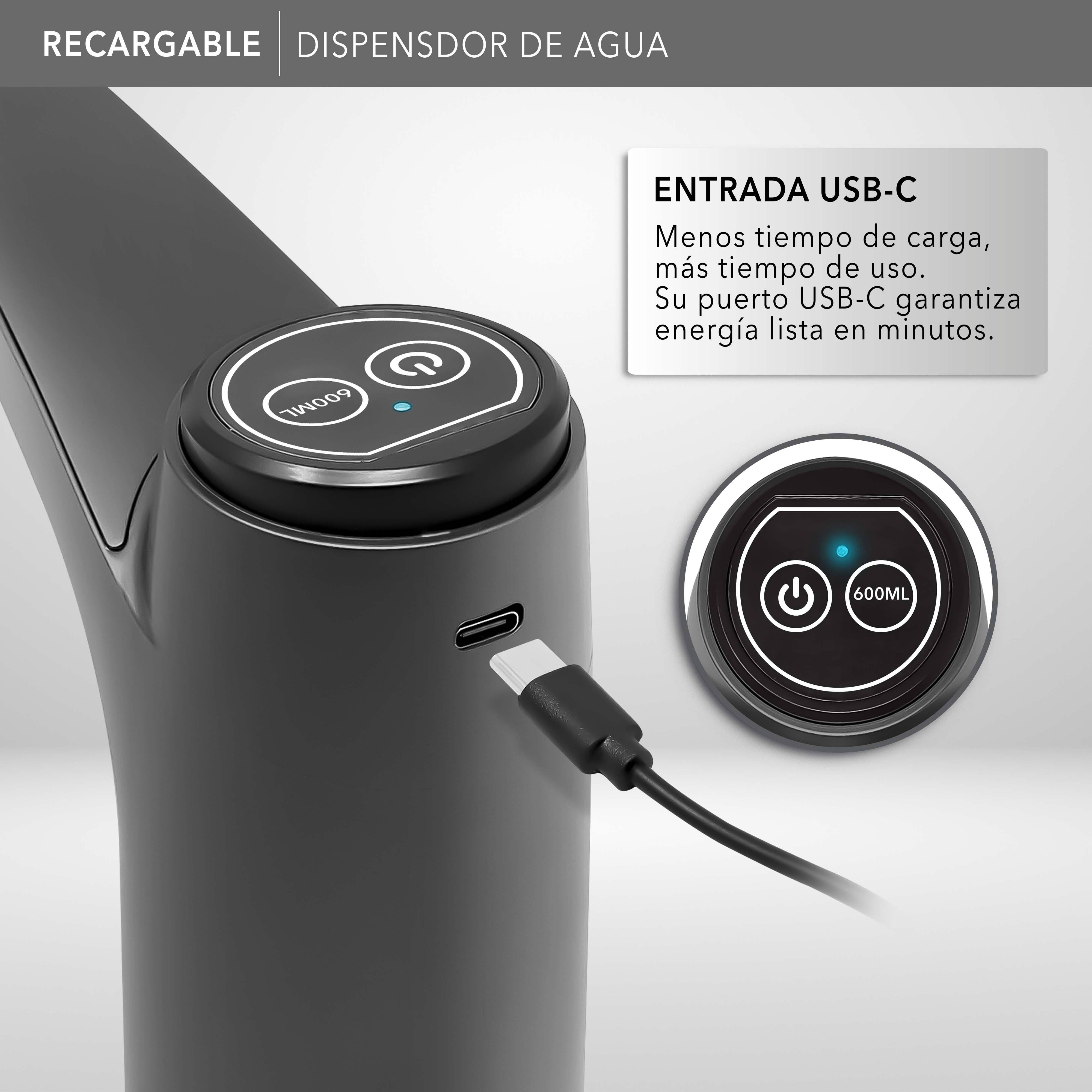 RCA Dispensador de Agua RC-WD2 El&eacute;ctrico, Compatible con Garraf&oacute;n, Funci&oacute;n de 600 ml. image number null