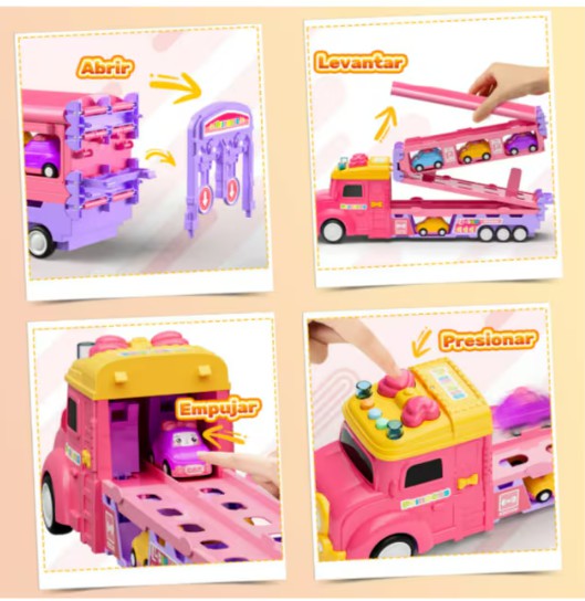 Princesa Pista De Carros 7 En 1 Color Rosa image number null