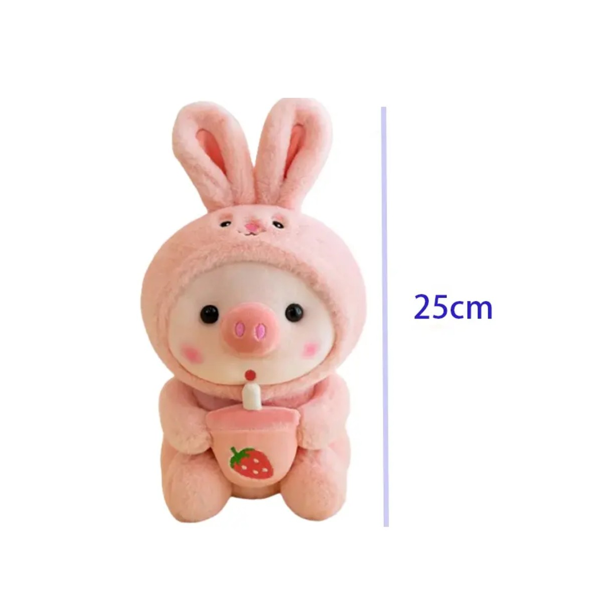 Peluche Cerdito con Disfraz de Conejo image number null