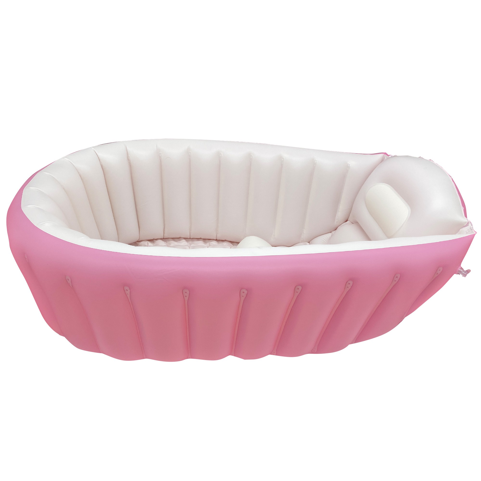 Ba&ntilde;era Inflable Para Reci&eacute;n Nacido Y Beb&eacute; Con Bomba Ecobaby Original Color Rosa image number null