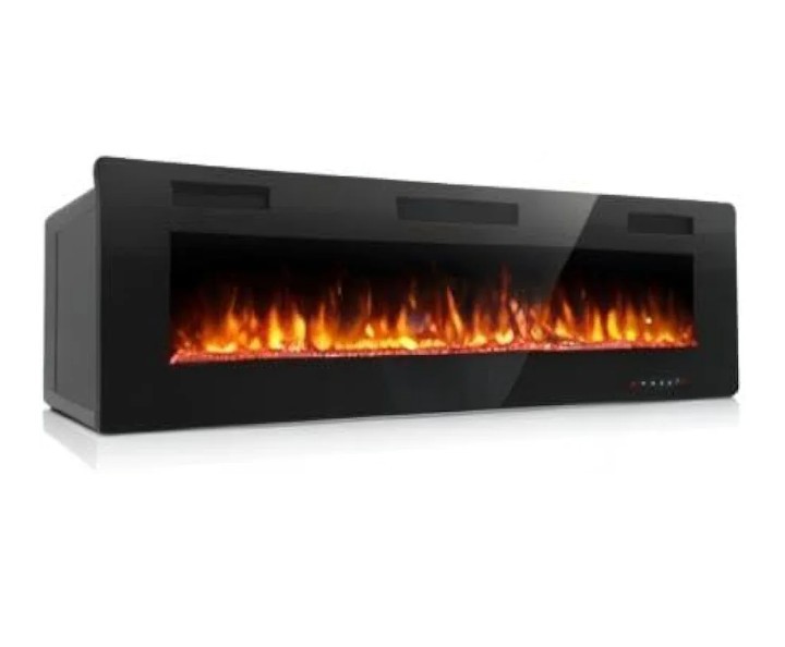 Chimenea el&eacute;ctrica elegante 60 pulgadas a empotrar diferentes efectos de llama image number null