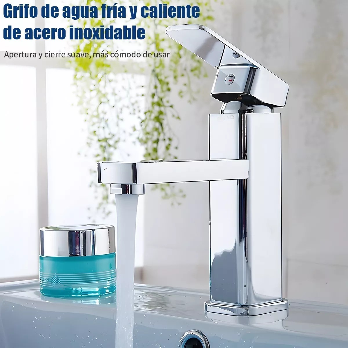 Grifo Ba&ntilde;o Llave Monomando Fregadero Mezcladora Inoxidable Plata image number null