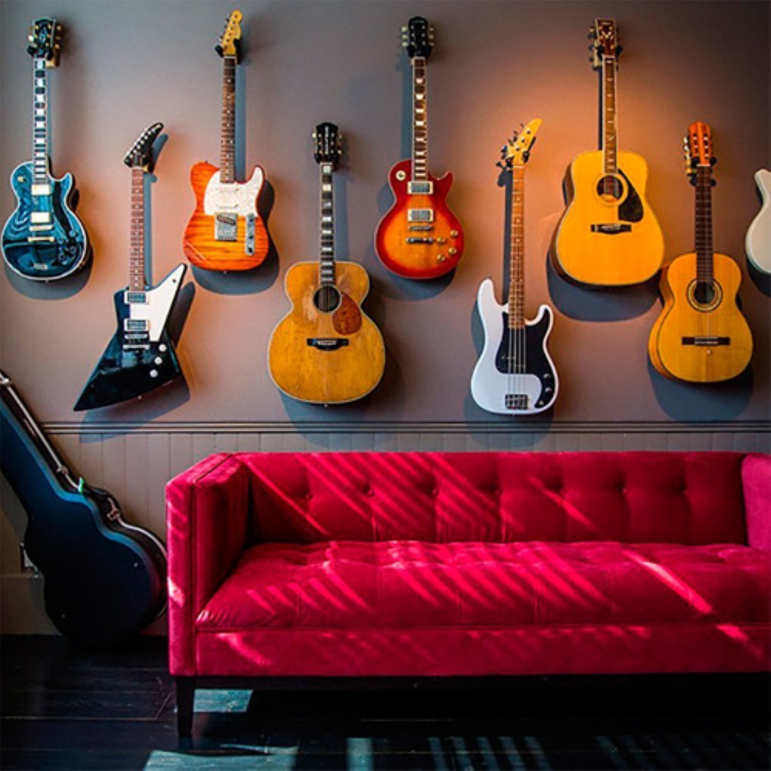 Soporte Pared Guitarra Ac&uacute;stica El&eacute;ctrica Colgar Colgador image number null