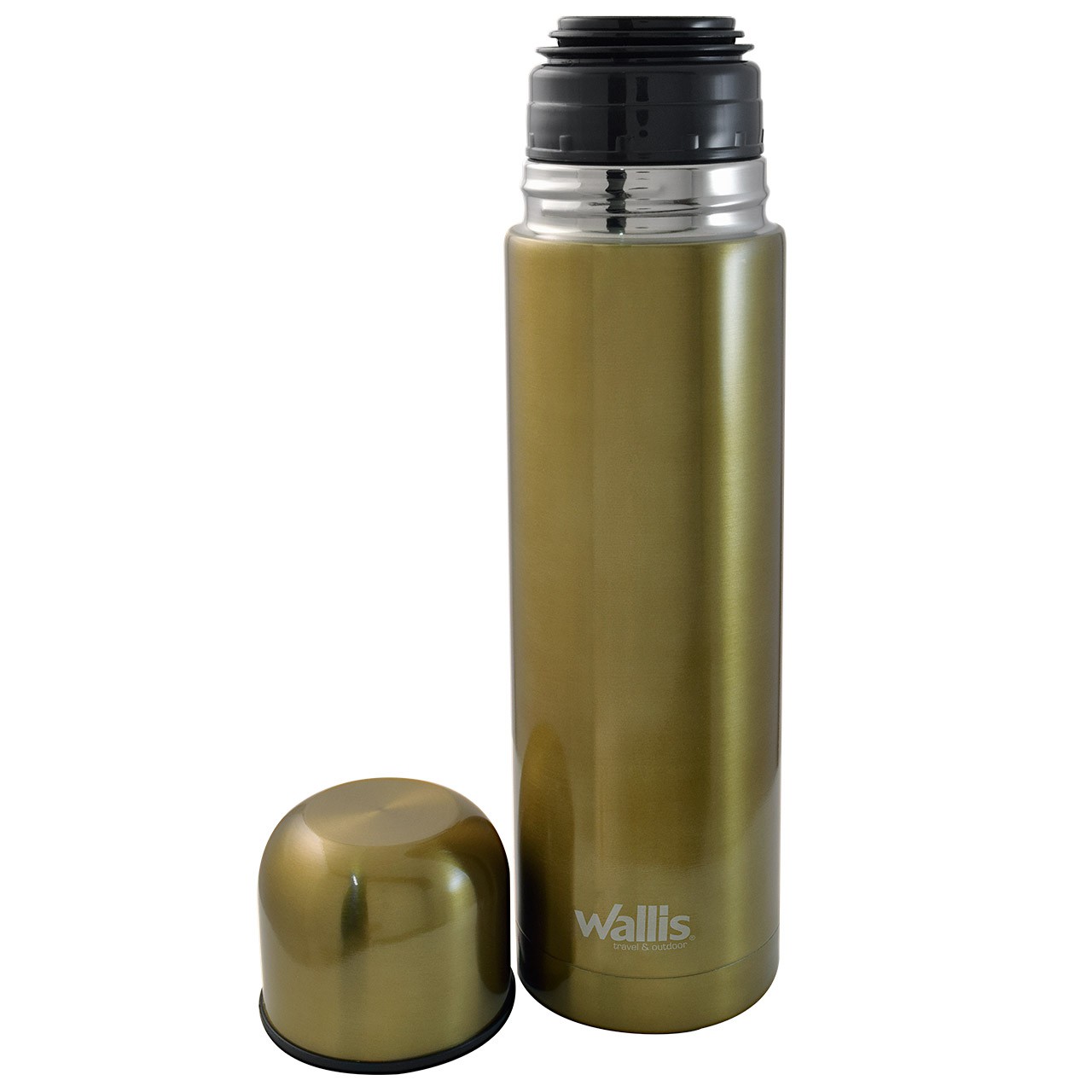 Termo acero inoxidable con v&aacute;lvula antiderrames, 500 ml, oro met&aacute;lico. image number null