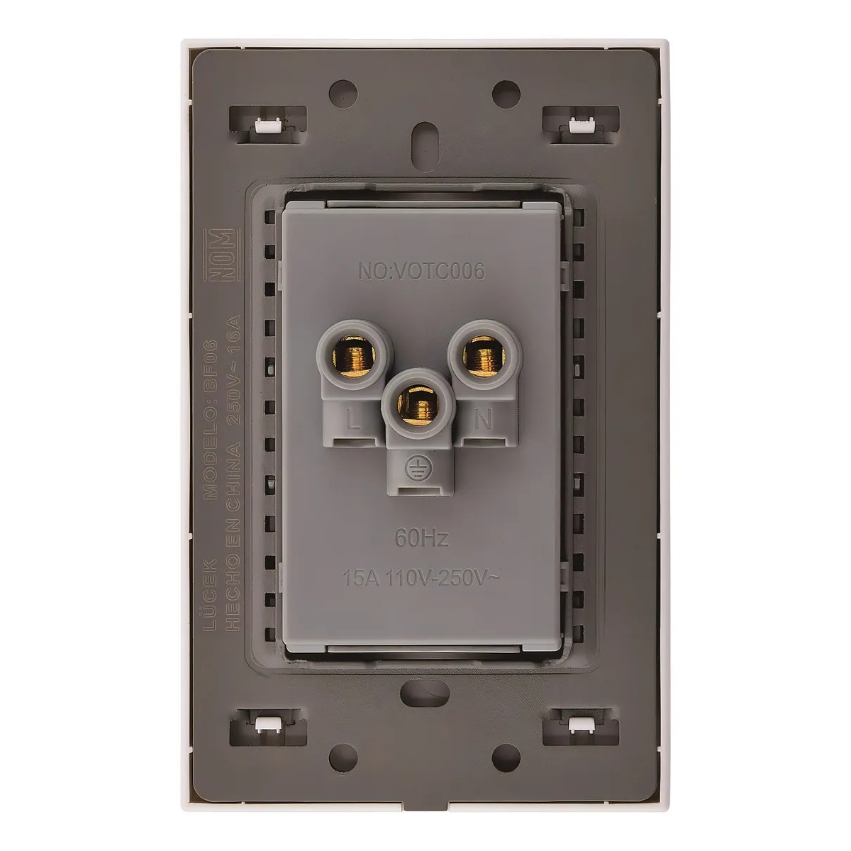 Paquete Con 10 Placas Planas Con Contacto Duplex 16 A 250v Negro image number null