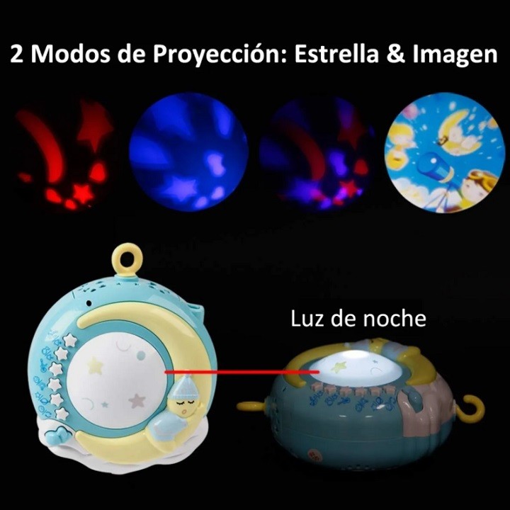 Sonaja M&oacute;vil Musical De Beb&eacute; Cuna Unisex Giratoria, Con Proyector image number null