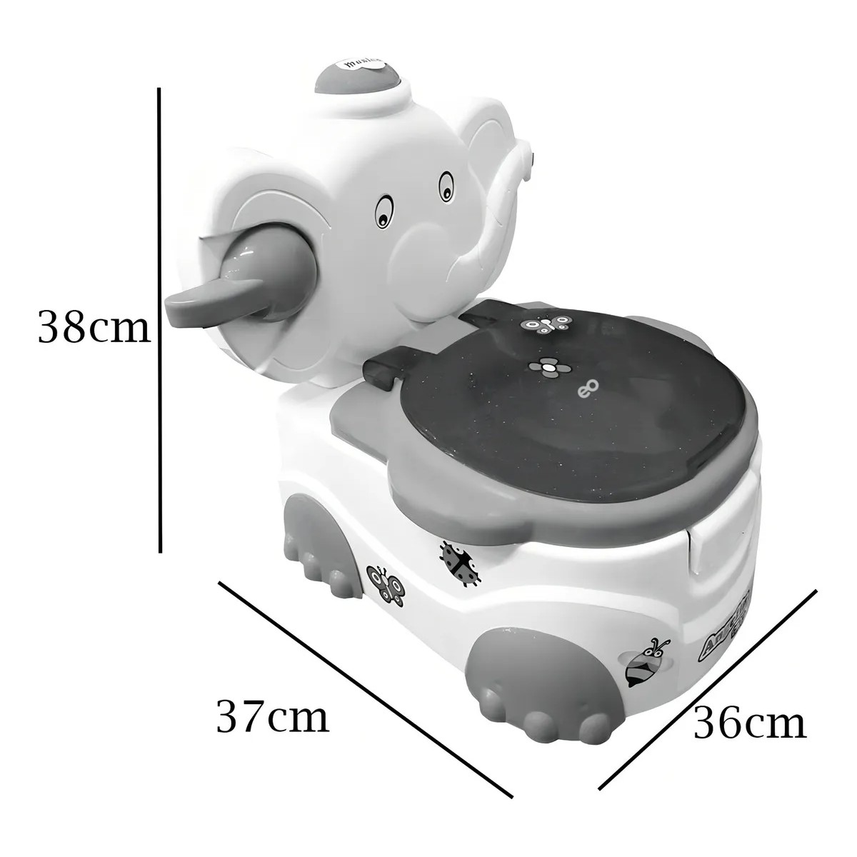 Ba&ntilde;ito Elefante Entrenador Bebe Musical Dispensador Papel Color Rosa image number null