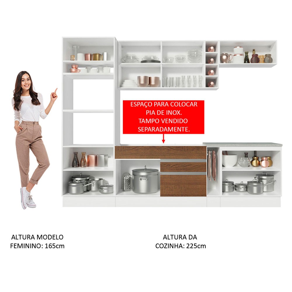 Cocina Integral Completa Modular Madesa Vicenza 290cm BM. image number null