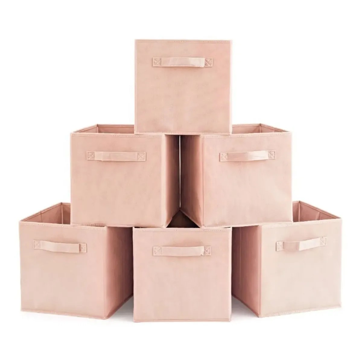 Organizador De Ropa Plegable, Juego De 6 Color Rosa image number null