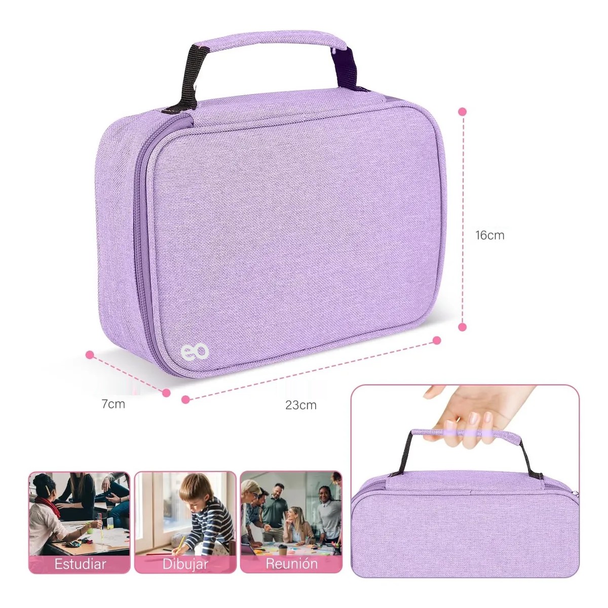Estuche Para Lapices 72 Ranuras Lapiceras Organizadoras Violeta image number null