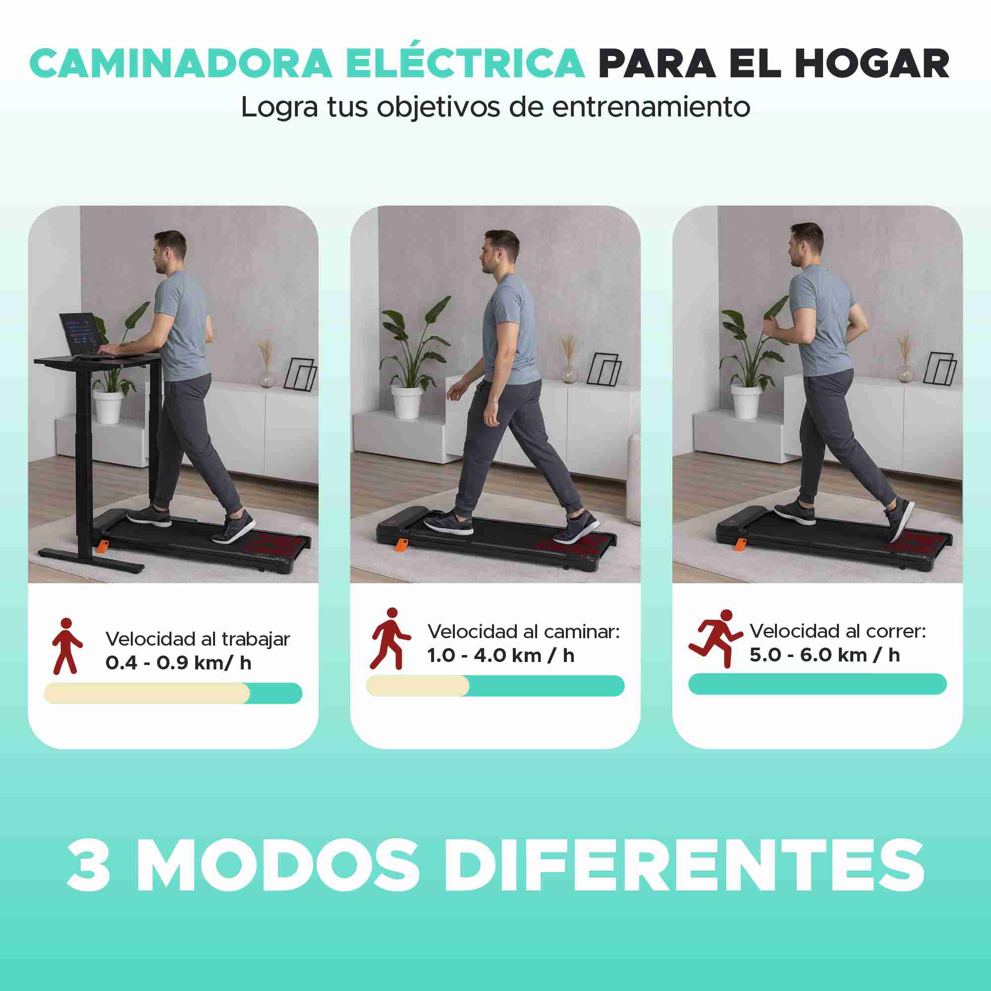 Caminadora El&eacute;ctrica 6 Km X-Rush Eros Negra Con Motor De 1.5 CHP y Pantalla LCD image number null