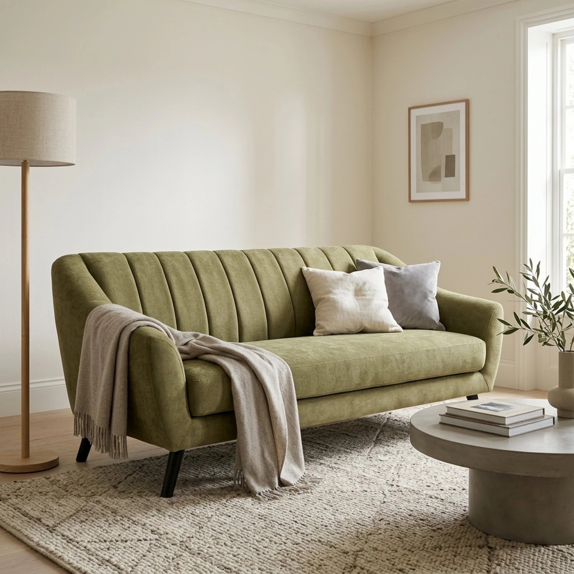 Sofa Rosie Verde Olivo Kessa image number null