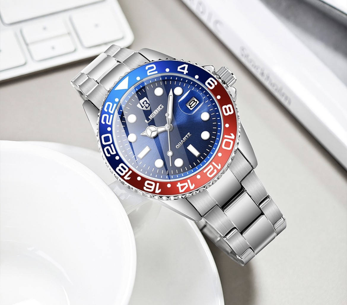 Reloj De Cuarzo Para Hombre Reloj Pulsera Impermeable L1098 image number null