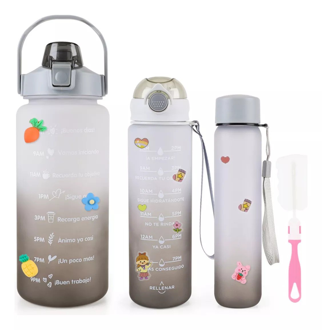Botella De Agua Deportiva 2 Pack Gran Capacidad 2l Y 800ml image number null