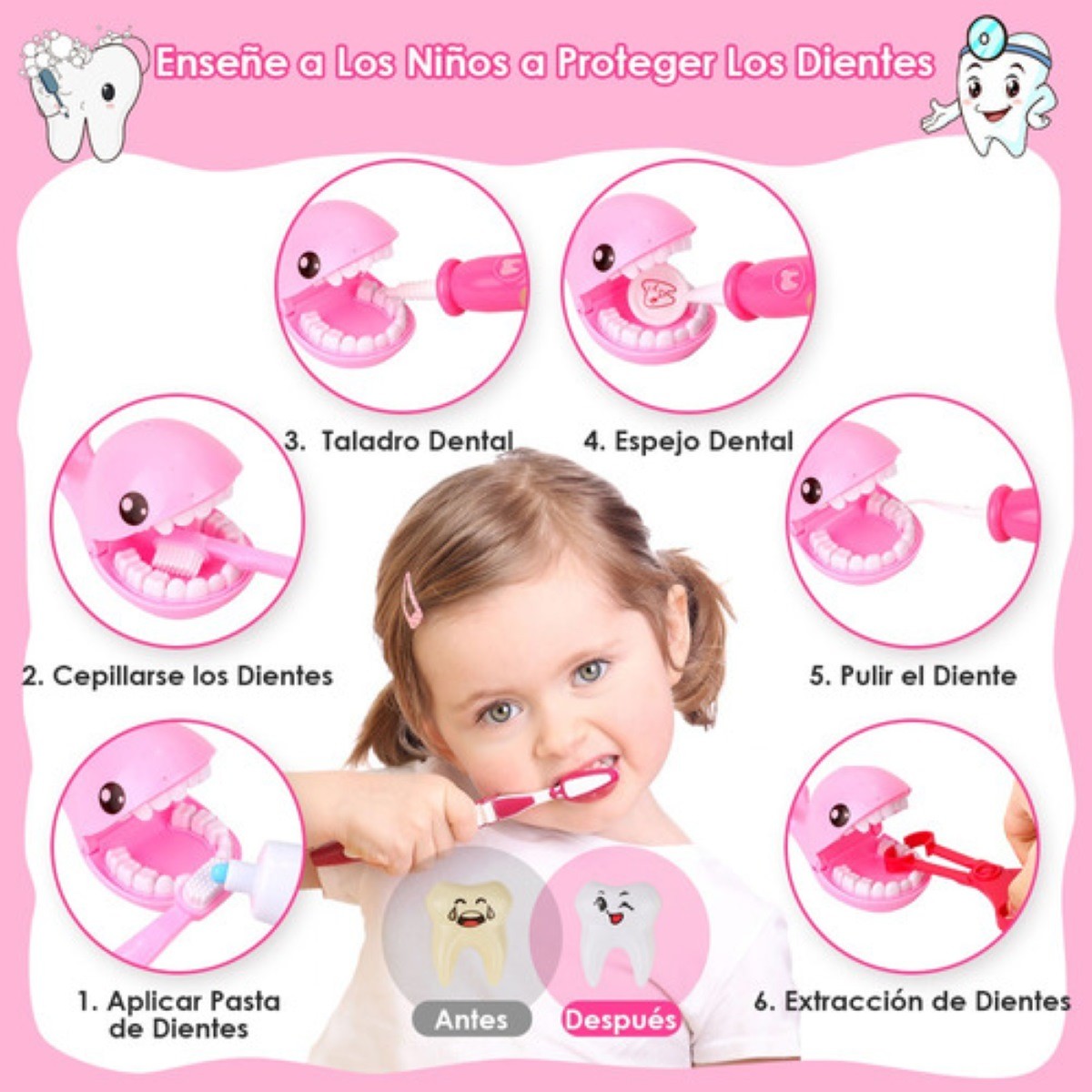 53 Piezas Kit De M&eacute;dico De Juguete Rol Para Ni&ntilde;o Con Caja image number null