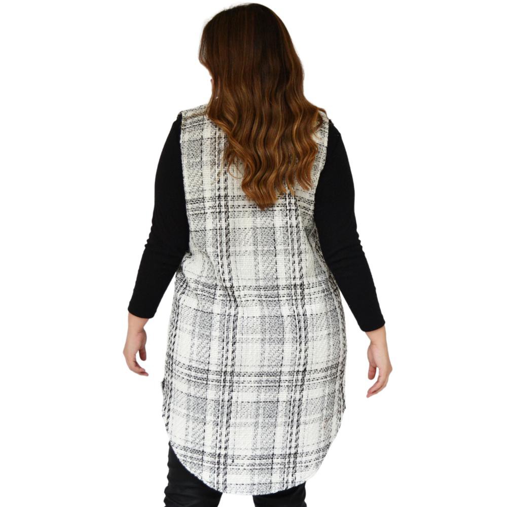 Ensamble Tweed Roman Fashion/Tallas Extras 7052 (Blanco) image number null