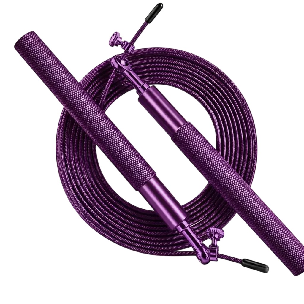 Cuerda Saltar Aluminio Box Crossfit Ultra Rapida Morada image number null