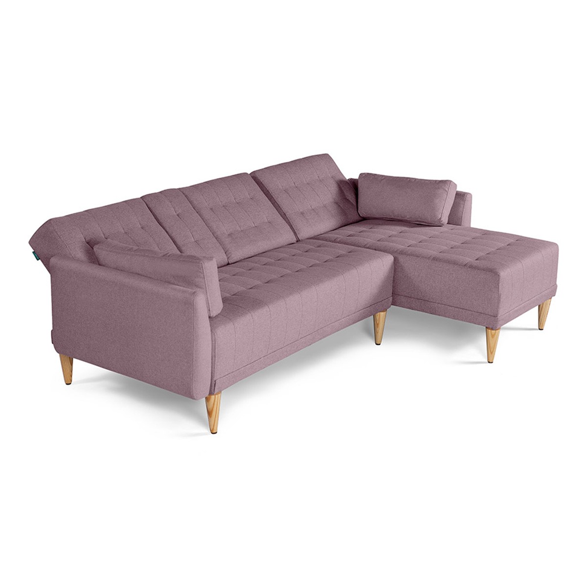 Sala Modular Makora Carlton con Memory Foam, Color Palo de Rosa Respaldo Reclinable de 3 Posiciones image number null