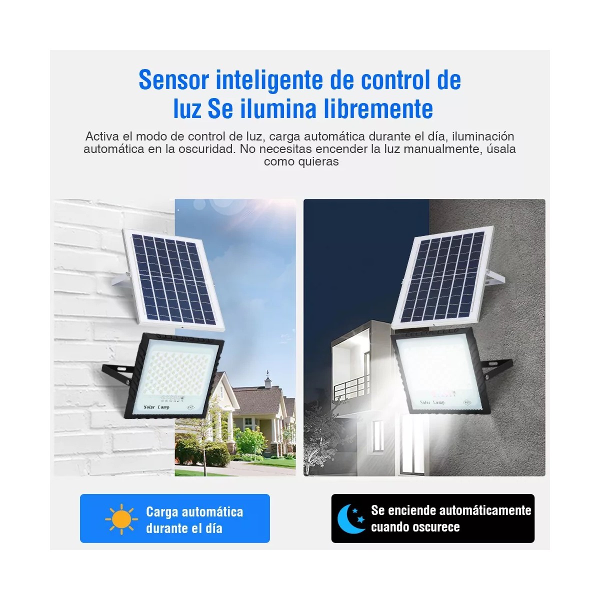 L&aacute;mpara Led Solar Luminaria Suburbana Alumbrado 500w Color Blanco. image number null