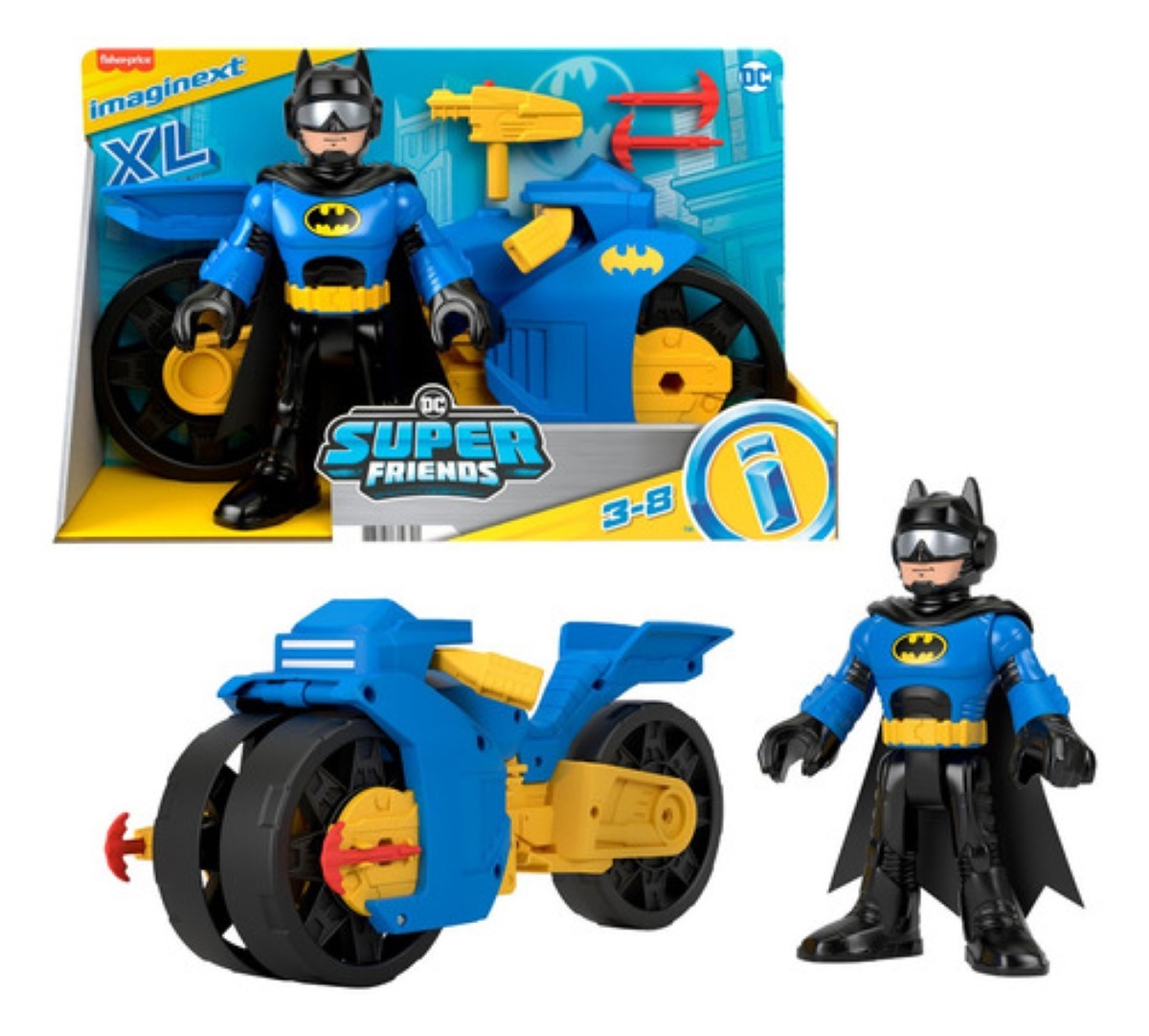 Imaginext Dc Super Friends Figura Batimoto Xl Y Batman azul image number null