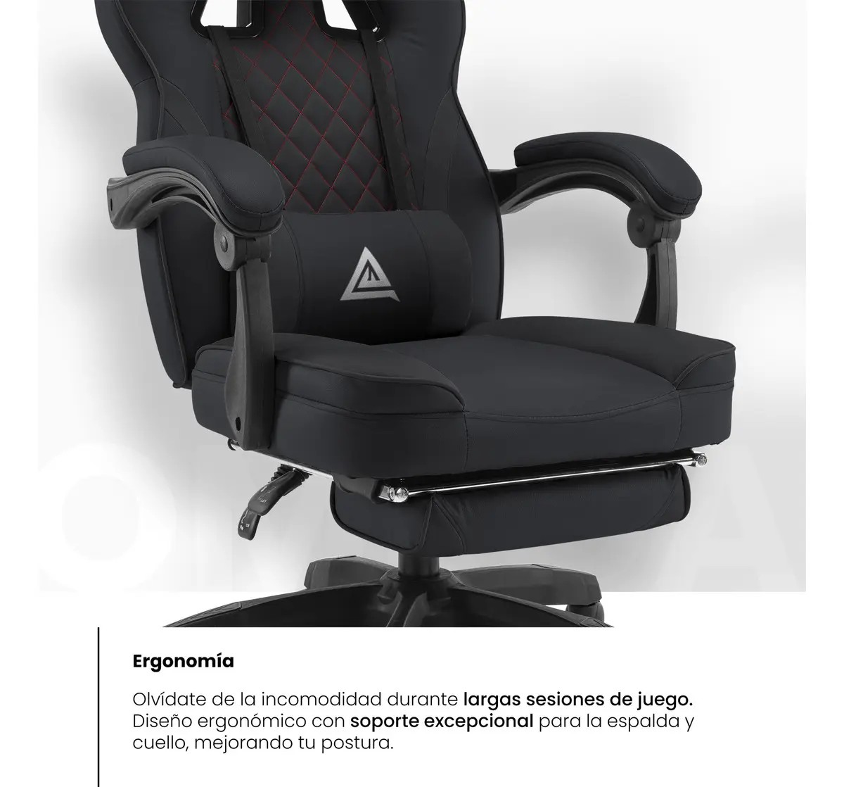 Silla Gamer Omega Escritorio Ergonomica Reclinable Color Negro Material Del Tapizado Cuero Sint&eacute;tico image number null