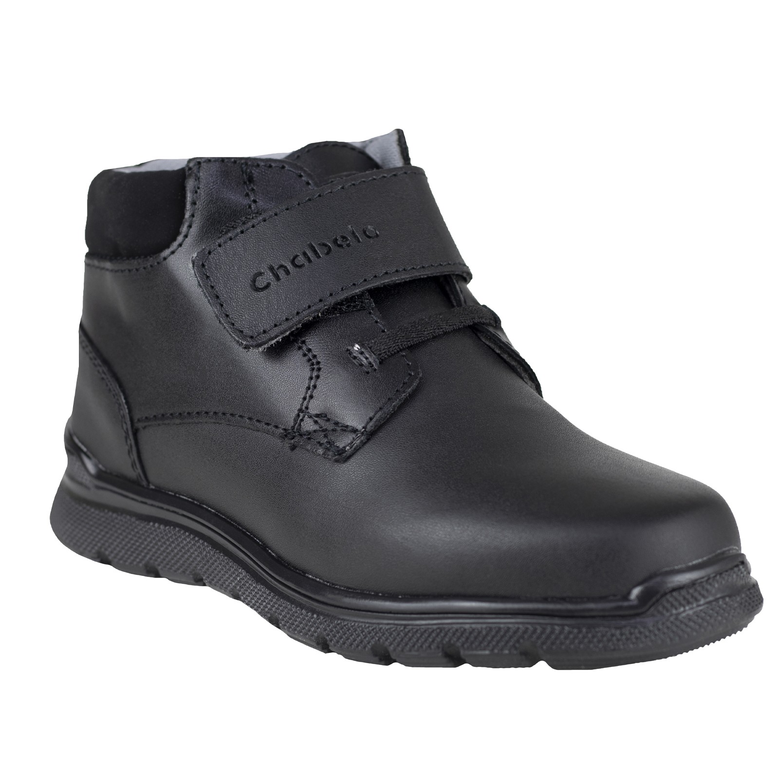Botin Chabelo Escolar Ni&ntilde;os C25-a Piel Negro Confort 22-26.0 image number null