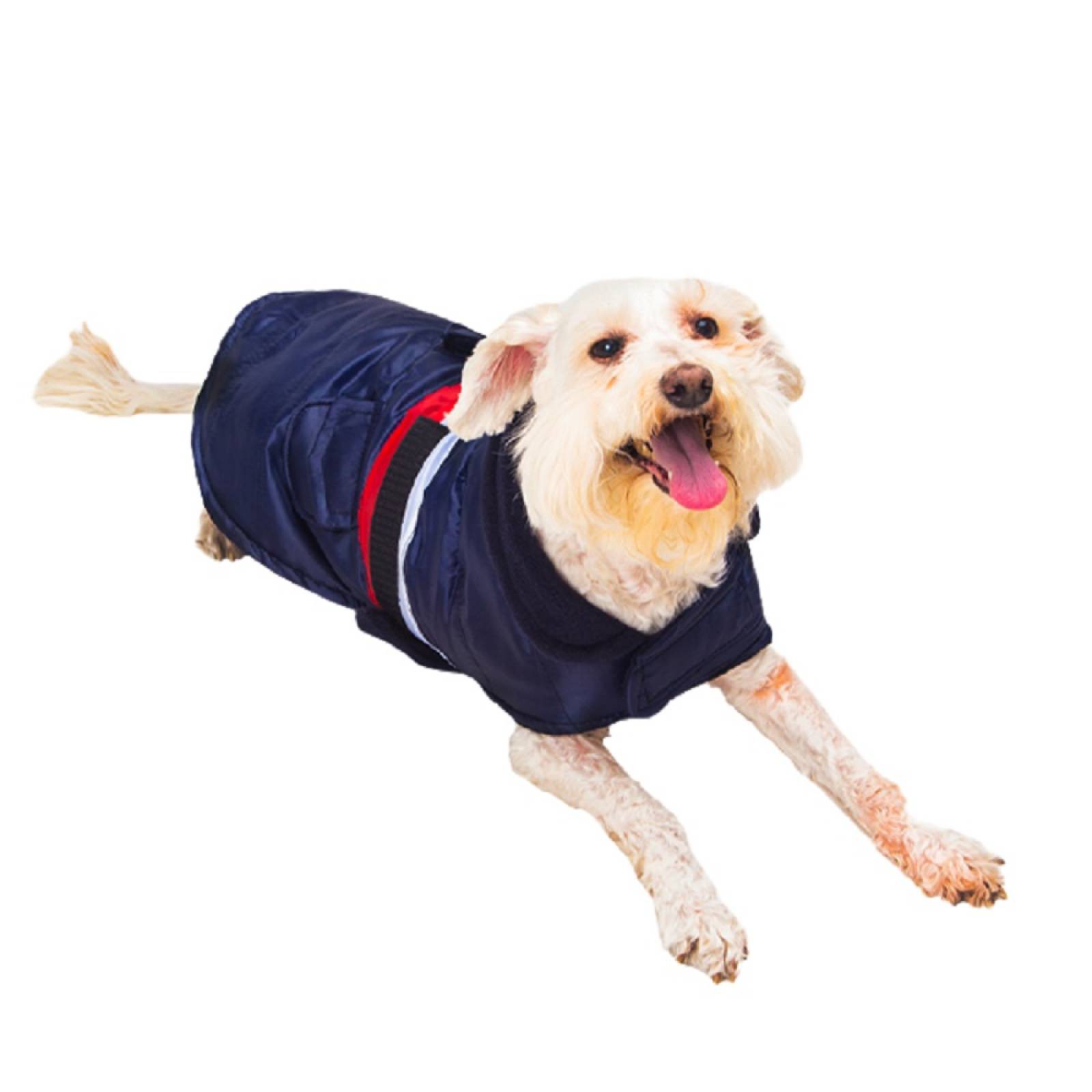 Capa Puffy Color Azul/Rojo Polar P/Perro Talla 1 Pet Pals image number null
