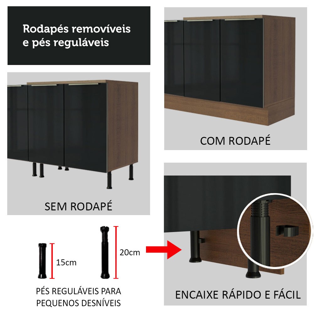 Gabinete Bajo Cocina Madesa Lux 80cm Sin Encimera MN. image number null