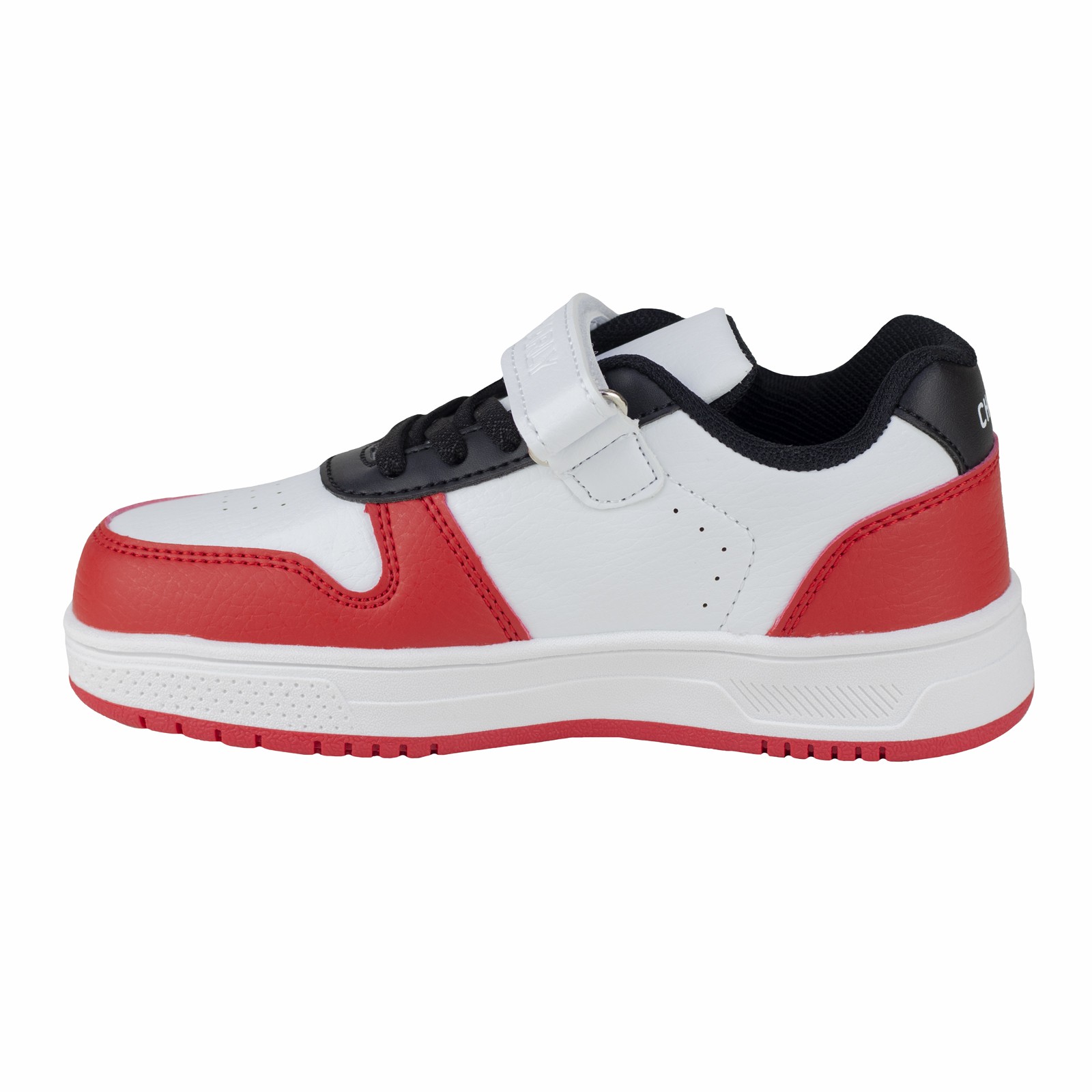 Tenis Blanco Choclo Para Ni&ntilde;o Charly Kids 1098661 Negro Rojo Casual Moderno image number null