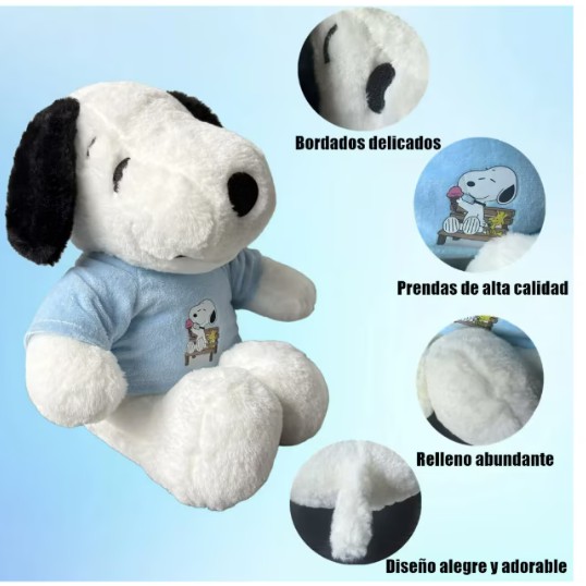 Peluche Snoopy 35cm Con Ropa Azul image number null