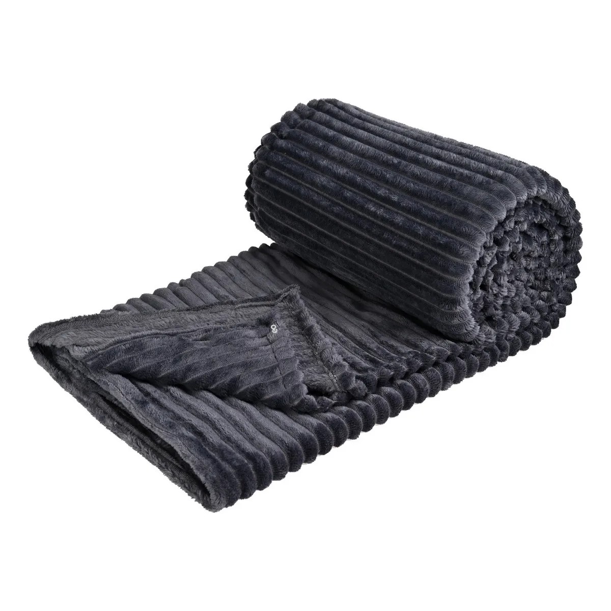 Cobija Suave Polar Frazada Color Gris Oscuro Textura image number null