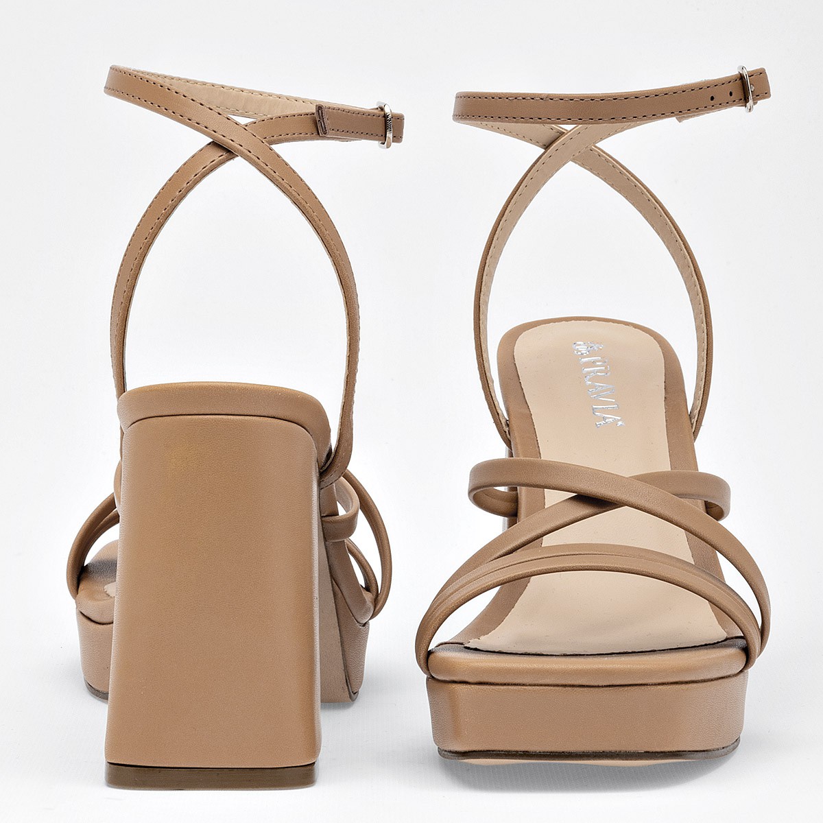 ZAPATILLA TACON 10 CM MUJER PRAVIA 2902 CAMEL NAIROBI image number null