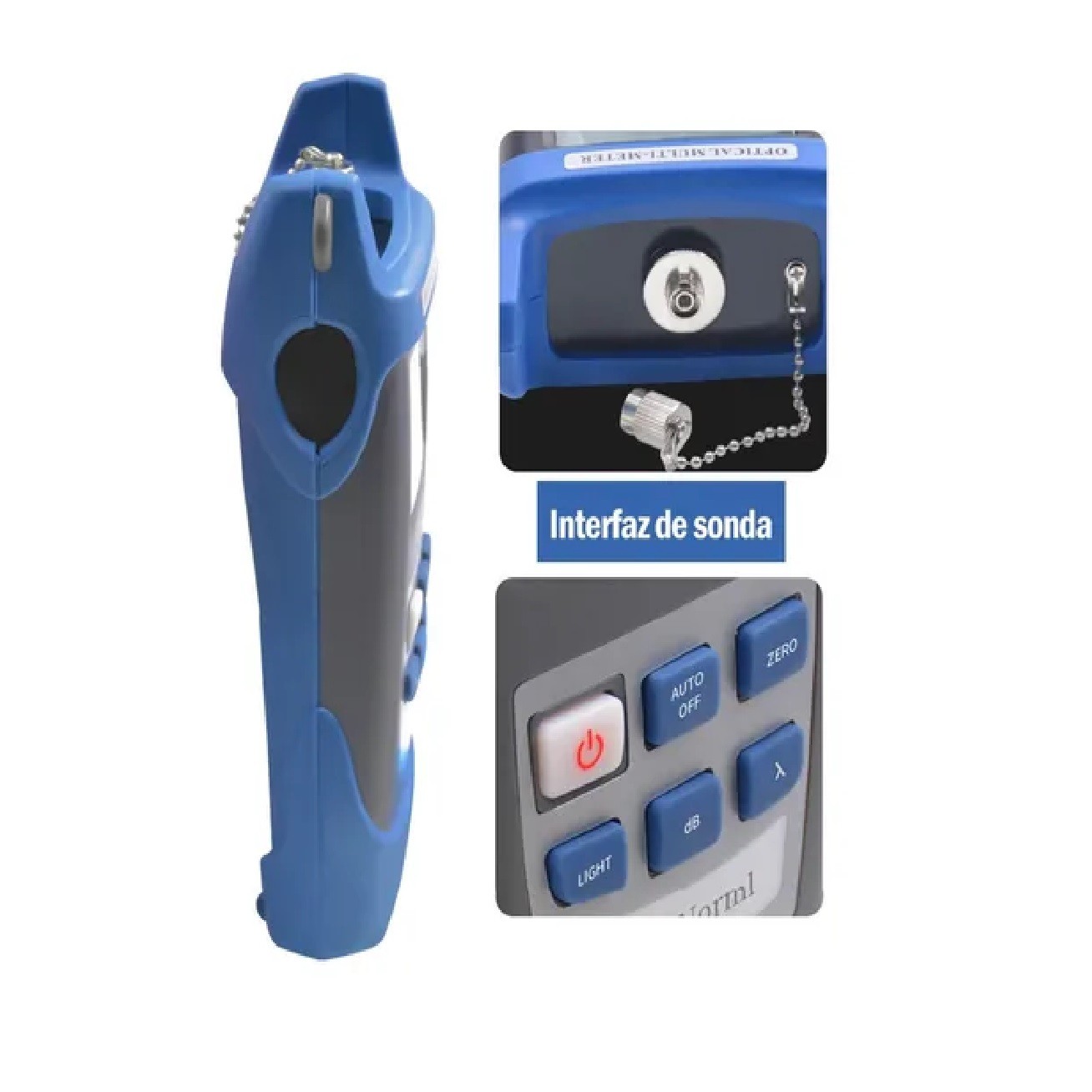 Medidor Potencia Fibra &Oacute;ptica Localiza Fallas Y L&aacute;mpara 10km Azul image number null